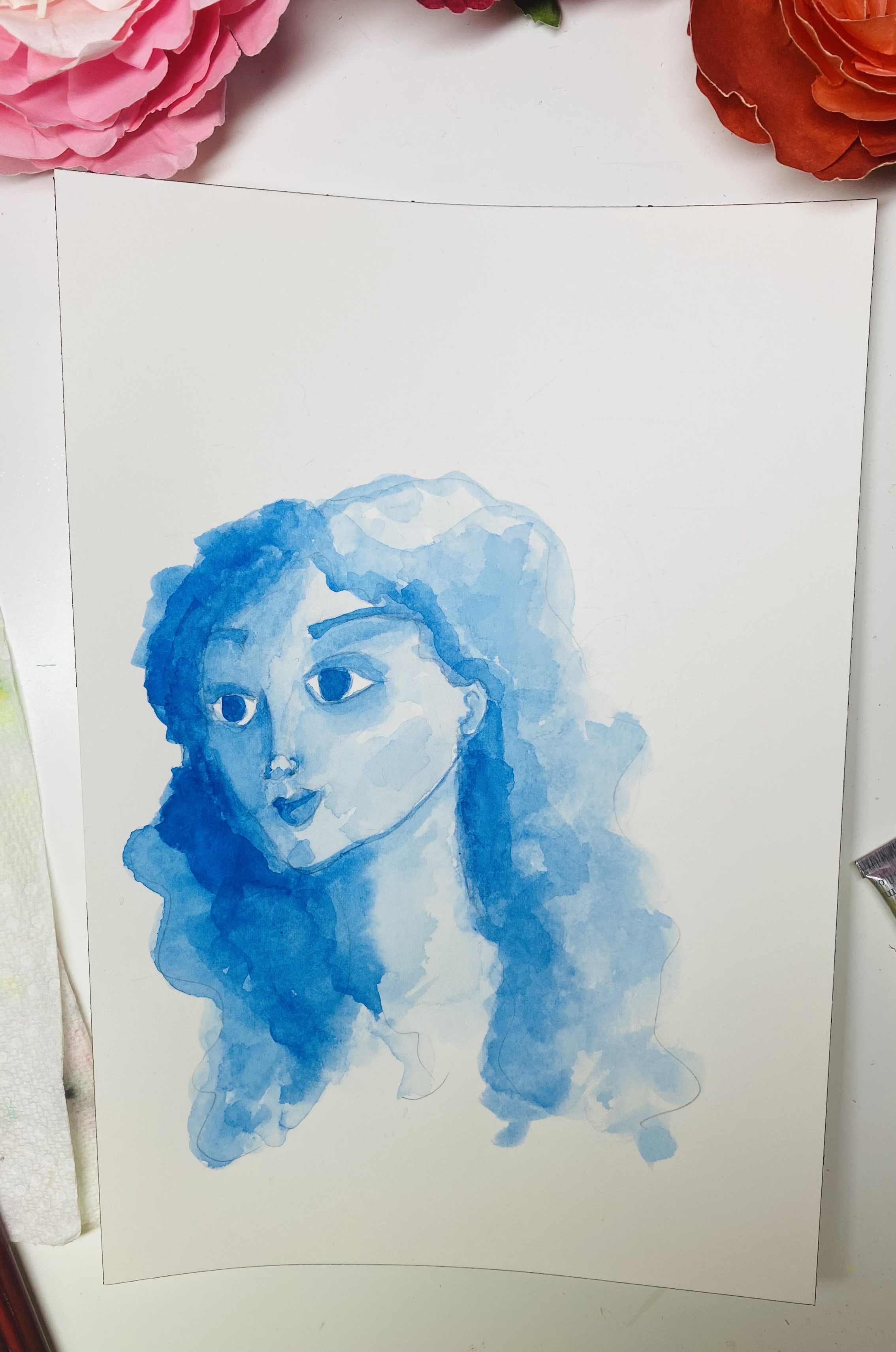 Watercolour — Blue Woman